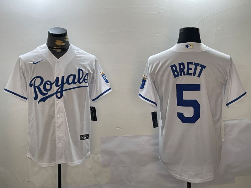 Men Kansas City Royals #5 Brett White Game 2024 Nike MLB Jersey style 3->kansas city royals->MLB Jersey